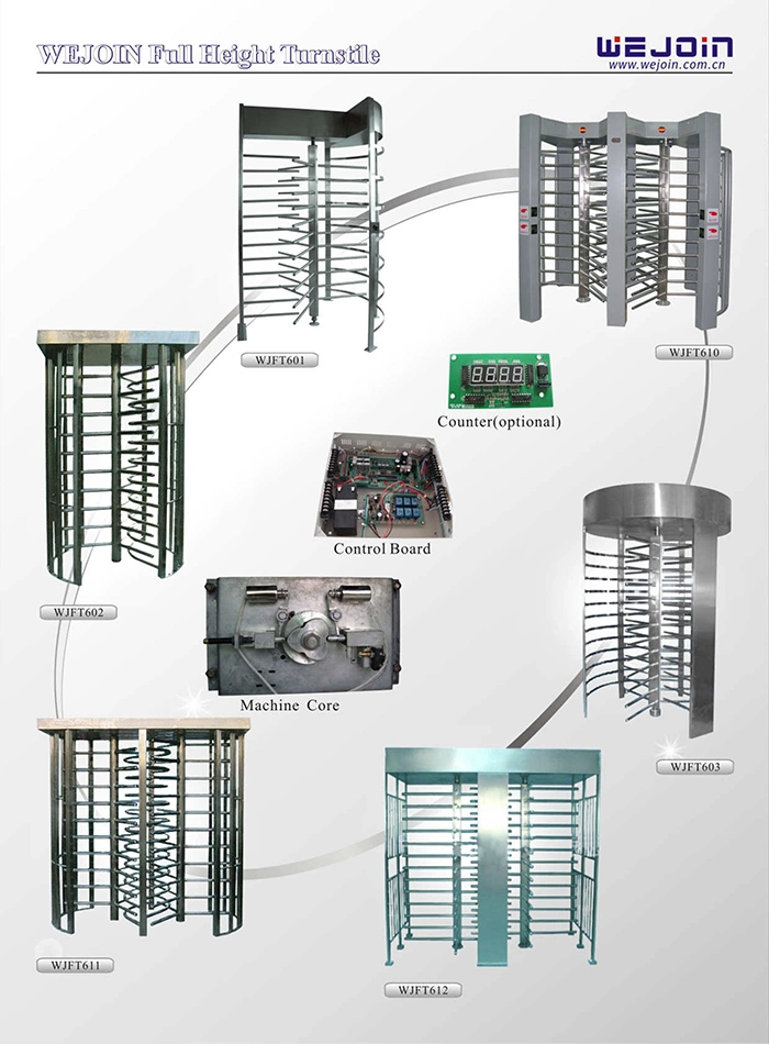 Full Height Turnstile Access Control Turnstile Full RFID System Full Height Turnstile