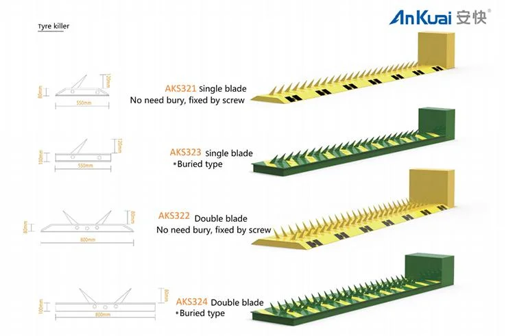 Waterproof Traffic Spikes Road Barrier 4 Meters Length Tire Killer with Remote Control