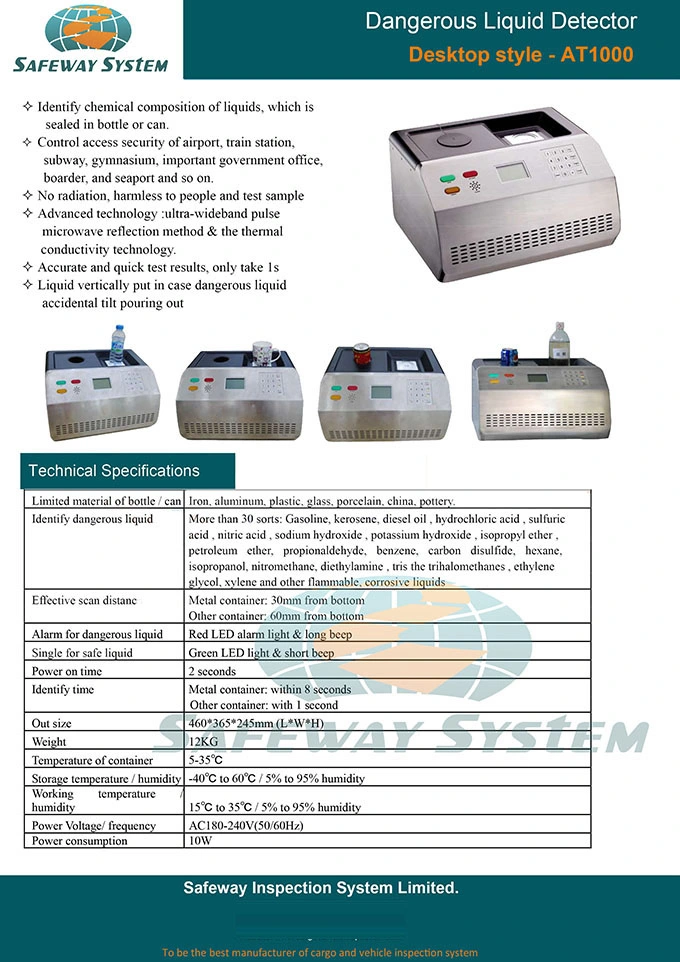 Dangerous Liquid Scanner for Security Inspection At1000 Liquid Security Inspection System