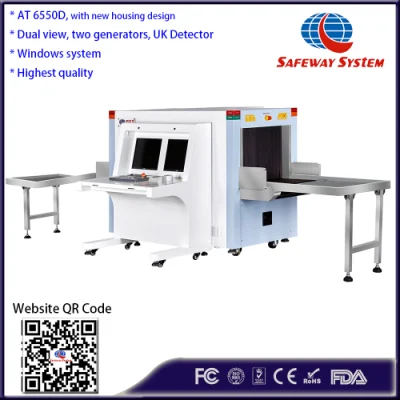 Mittelgroße Dual View 650*500 mm Gepäckpaketinspektion mit 2 Röntgengenerator-Scannern